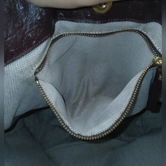 Diane von Furstenberg Leather Ostrich Embossed Addison Tote​ - Picture 4 of 13